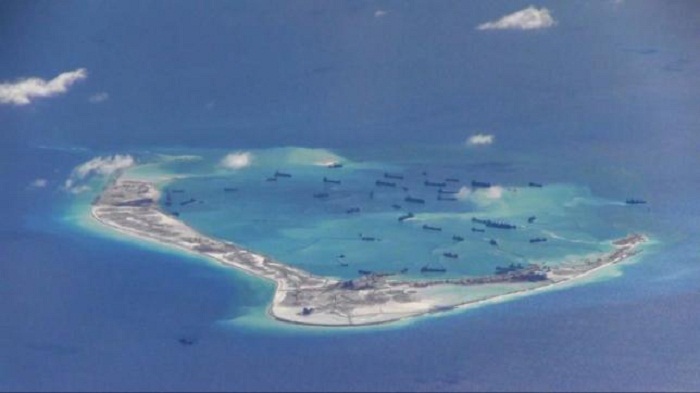 U.S. warship sails near island claimed by China in South China Sea